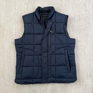 Banana Republic Factory Blue Quilted Puffer Vest M Zip Up